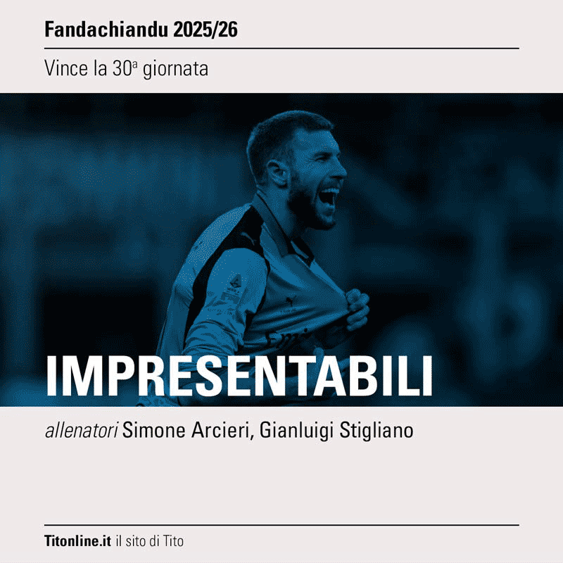 fanda2026 30a giornata vince impresentabili gold vince usd pescopagano